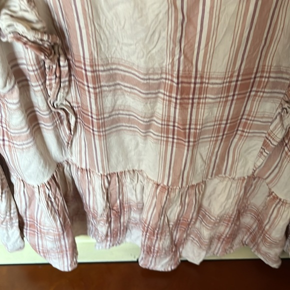 Loft Outlet plaid peplum ruffle blouse - Picture 3 of 4